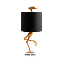 Load image into Gallery viewer, Ibis Table Lamp in Ancient Gold.
