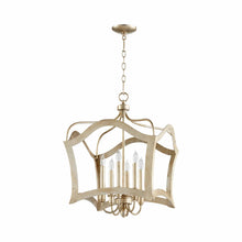 Load image into Gallery viewer, Milan Pendant LIght in 6-Light/Aged Silver Leaf.
