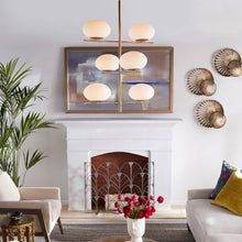 Load image into Gallery viewer, Pod Chandelier in living room.
