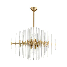 Load image into Gallery viewer, Quebec Pendant Light in 25-Inch/Aged Brass.
