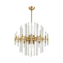 Load image into Gallery viewer, Quebec Pendant Light in 26.75-Inch/Aged Brass.
