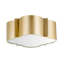 Load image into Gallery viewer, Wyatt Flush Mount Ceiling Light in Gold-Amber.
