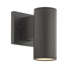 Load image into Gallery viewer, Cylinder Outdoor LED Wall Light in Bronze (Small).
