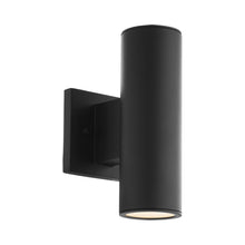 Load image into Gallery viewer, Cylinder Outdoor LED Wall Light in Black (Large).
