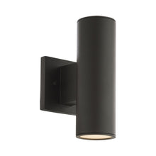 Load image into Gallery viewer, Cylinder Outdoor LED Wall Light in Bronze (Large).
