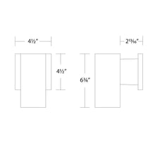 Load image into Gallery viewer, Cylinder Outdoor LED Wall Light - line drawing.
