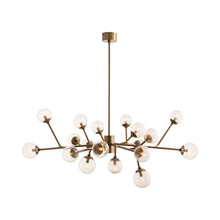 Load image into Gallery viewer, Dallas Chandelier in Vintage Brass(18-Light).
