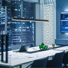 Load image into Gallery viewer, Boulevard LED Linear Pendant Light in office.
