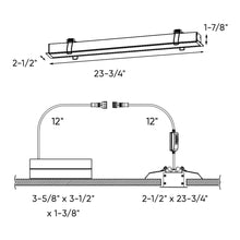 Load image into Gallery viewer, Boulevard LED Linear Recessed Light - line drawing.
