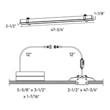 Load image into Gallery viewer, Boulevard LED Linear Recessed Light - line drawing.
