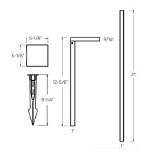 Load image into Gallery viewer, Edge LED Path Light - line drawing.
