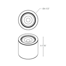 Load image into Gallery viewer, Gravity LED Well Light - line drawing.
