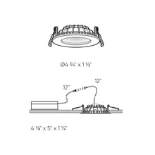 Load image into Gallery viewer, Indirect LED Recessed Light - line drawing.
