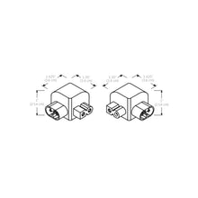 Load image into Gallery viewer, L Connectors For Powerled Linear Undercabinet Lighting - line drawing.
