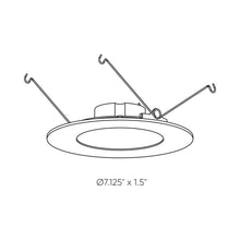 Load image into Gallery viewer, Alter LED Recessed Retrofit Light - line drawing.
