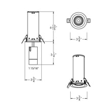 Load image into Gallery viewer, Aperture LED Recessed Light with Adjustable Head - line drawing.
