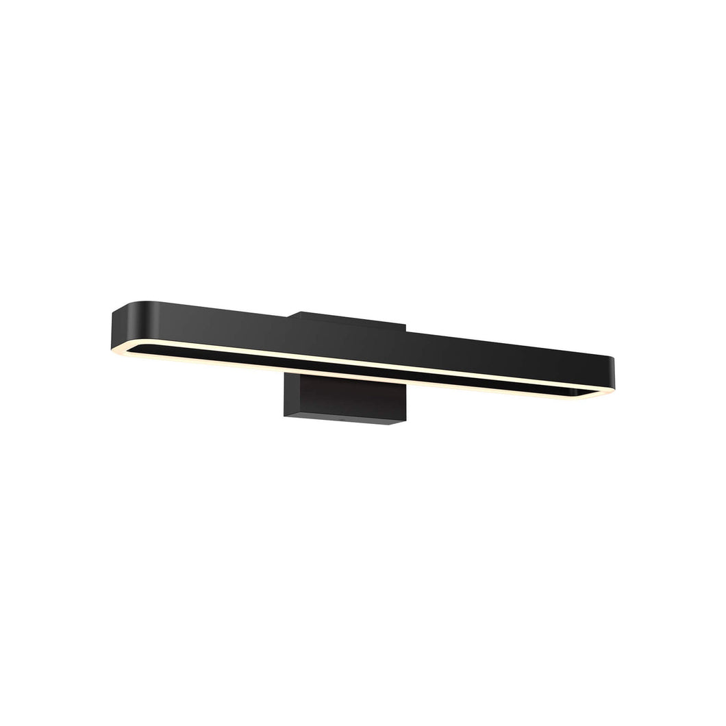 Aria LED Vanity Bath Light in Black (24-Inch).