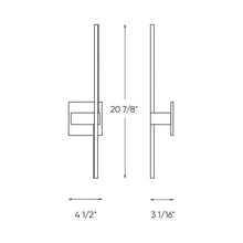 Load image into Gallery viewer, Aries LED Vanity Wall Light - line drawing.

