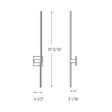 Load image into Gallery viewer, Aries LED Vanity Wall Light - line drawing.
