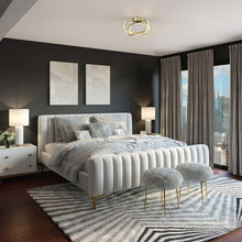 Load image into Gallery viewer, Arlo LED Flush Mount Ceiling Light in bedroom.
