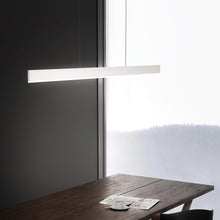 Load image into Gallery viewer, Beam Slim Linear LED Pendant Light in dining room.
