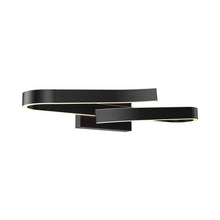 Load image into Gallery viewer, Borealis Curled LED Vanity Wall Light in Black.
