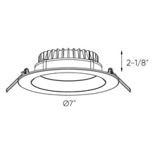 Load image into Gallery viewer, DALS Connect Pro Deep LED Regressed Panel - line drawing.
