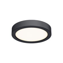 Load image into Gallery viewer, Delta Round Indoor/Outdoor LED Flush Mount Ceiling Light in Black (Small).
