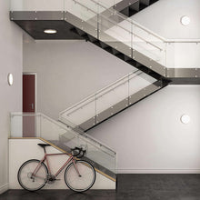 Load image into Gallery viewer, Delta Round Indoor/Outdoor LED Flush Mount Ceiling Light in stair.
