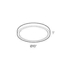 Load image into Gallery viewer, Delta Round Indoor/Outdoor LED Flush Mount Ceiling Light - line drawing.
