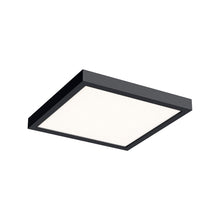 Load image into Gallery viewer, Delta Square Indoor/Outdoor LED Flush Mount Ceiling Light in Black (10-Inch).
