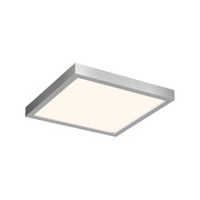 Load image into Gallery viewer, Delta Square Indoor/Outdoor LED Flush Mount Ceiling Light in Satin Nickel (10-Inch).
