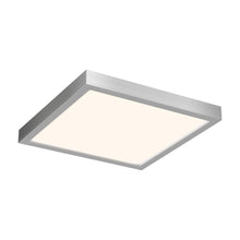 Load image into Gallery viewer, Delta Square Indoor/Outdoor LED Flush Mount Ceiling Light in Satin Nickel (14-Inch).
