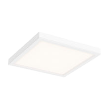Load image into Gallery viewer, Delta Square Indoor/Outdoor LED Flush Mount Ceiling Light in White (14-Inch).
