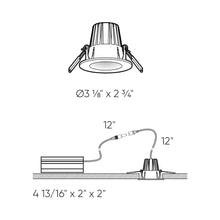 Load image into Gallery viewer, Element Indoor/Outdoor LED Recessed Light - line drawing.
