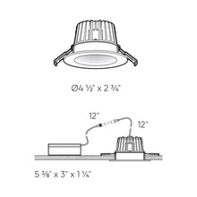 Load image into Gallery viewer, Element Indoor/Outdoor LED Recessed Light - line drawing.
