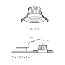 Load image into Gallery viewer, Element Indoor/Outdoor LED Recessed Light - line drawing.
