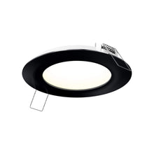 Load image into Gallery viewer, Excel CCT LED Recessed Panel Light in Black (Round/Large).
