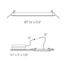 Load image into Gallery viewer, Excel CCT LED Recessed Panel Light - line drawing.
