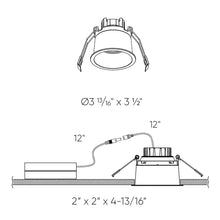 Load image into Gallery viewer, Facet CCT Indoor/Outdoor LED Recessed Light - line drawing.
