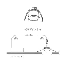 Load image into Gallery viewer, Facet CCT Indoor/Outdoor LED Recessed Light - line drawing.
