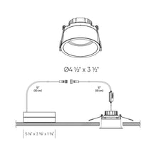 Load image into Gallery viewer, Facet CCT Indoor/Outdoor LED Recessed Light - line drawing.
