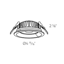 Load image into Gallery viewer, Hilux LED Commercial Recessed Light - line drawing.
