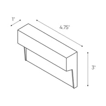 Load image into Gallery viewer, Marquee Horizontal LED Step Light - line drawing.
