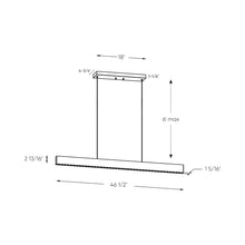 Load image into Gallery viewer, Pinpoint LED Linear Pendant Light - line drawing.
