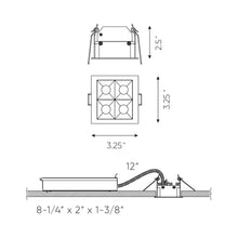 Load image into Gallery viewer, Pinpoint LED Recessed Down Light - line drawing.
