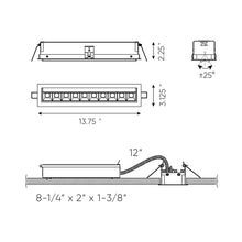 Load image into Gallery viewer, Pinpoint LED Recessed Down Light - line drawing.
