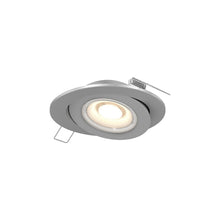 Load image into Gallery viewer, Pivot LED Gimble Recessed Light in Satin Nickel (4-Inch Round).
