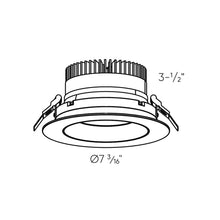 Load image into Gallery viewer, Revolve LED Recessed Down Light - line drawing.
