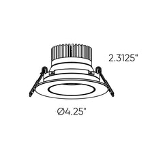 Load image into Gallery viewer, Revolve Pro LED Recessed Down Light - line drawing.
